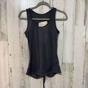 Protokolo Black Perforated Tank Top